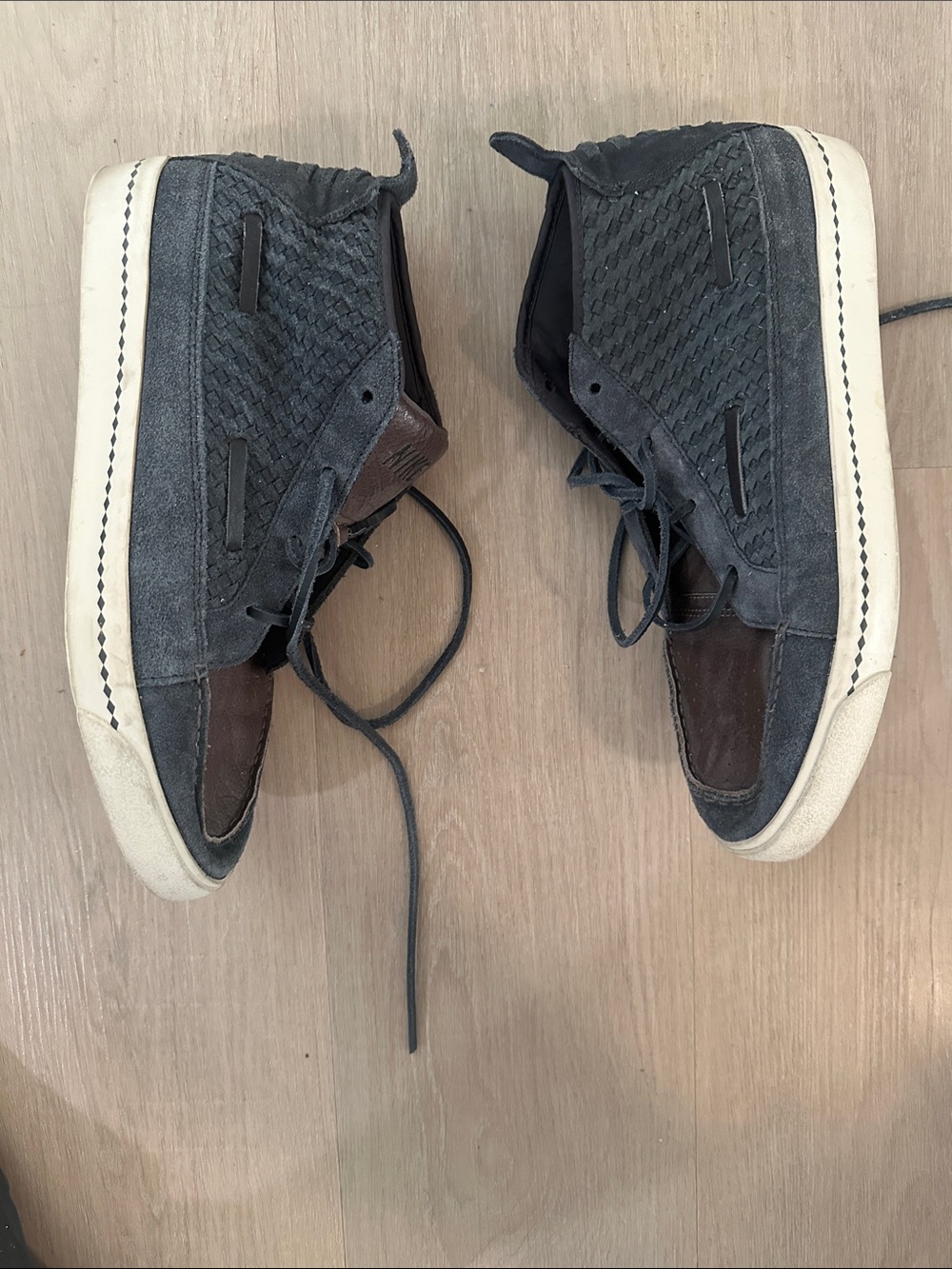 Nike Men's Woven Suede Sneakers - Black & Brown